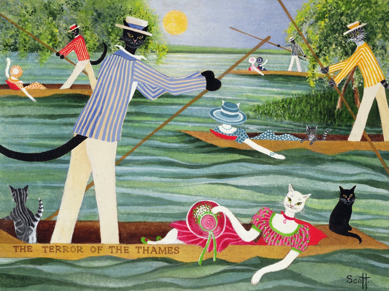 Those Summer Punts (óleo sobre lienzo) de Pat Scott