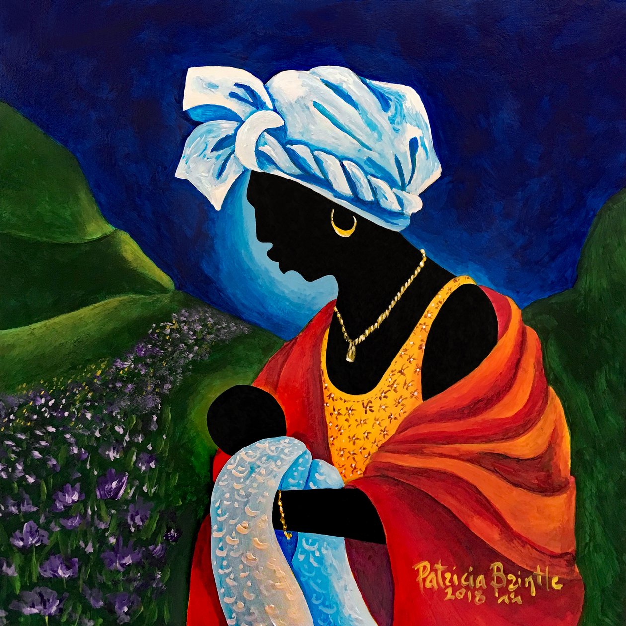 Madonna y niño - Lilly Field, 2018 de Patricia Brintle