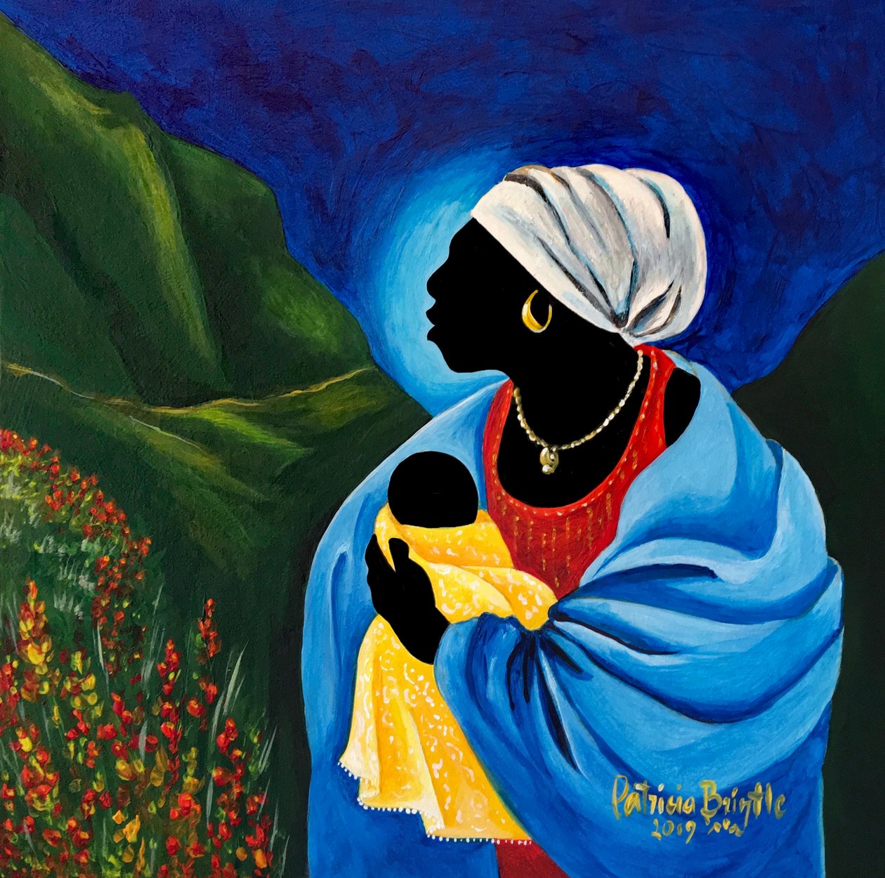 Madonna y niño del jardín de Patricia Brintle