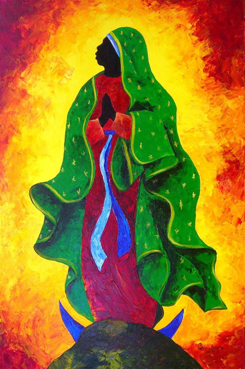 Nuestra Señora de Guadalupe - Nuestra Esperanza, 2011 (acrílico sobre lienzo) de Patricia Brintle