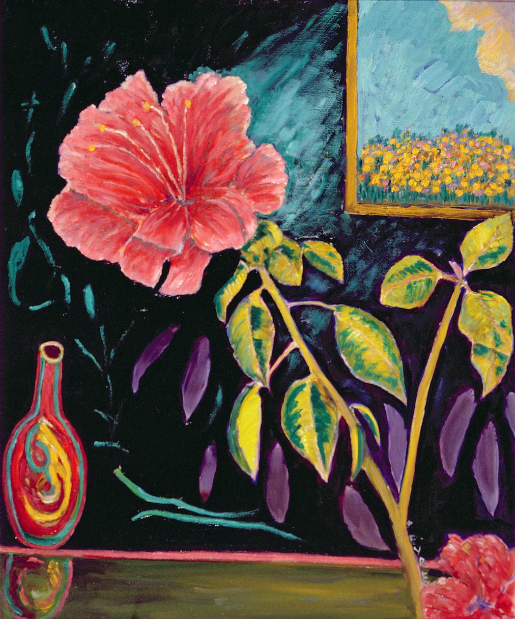Hibisco con jarrón de Patricia Contemporary Artist Eyre