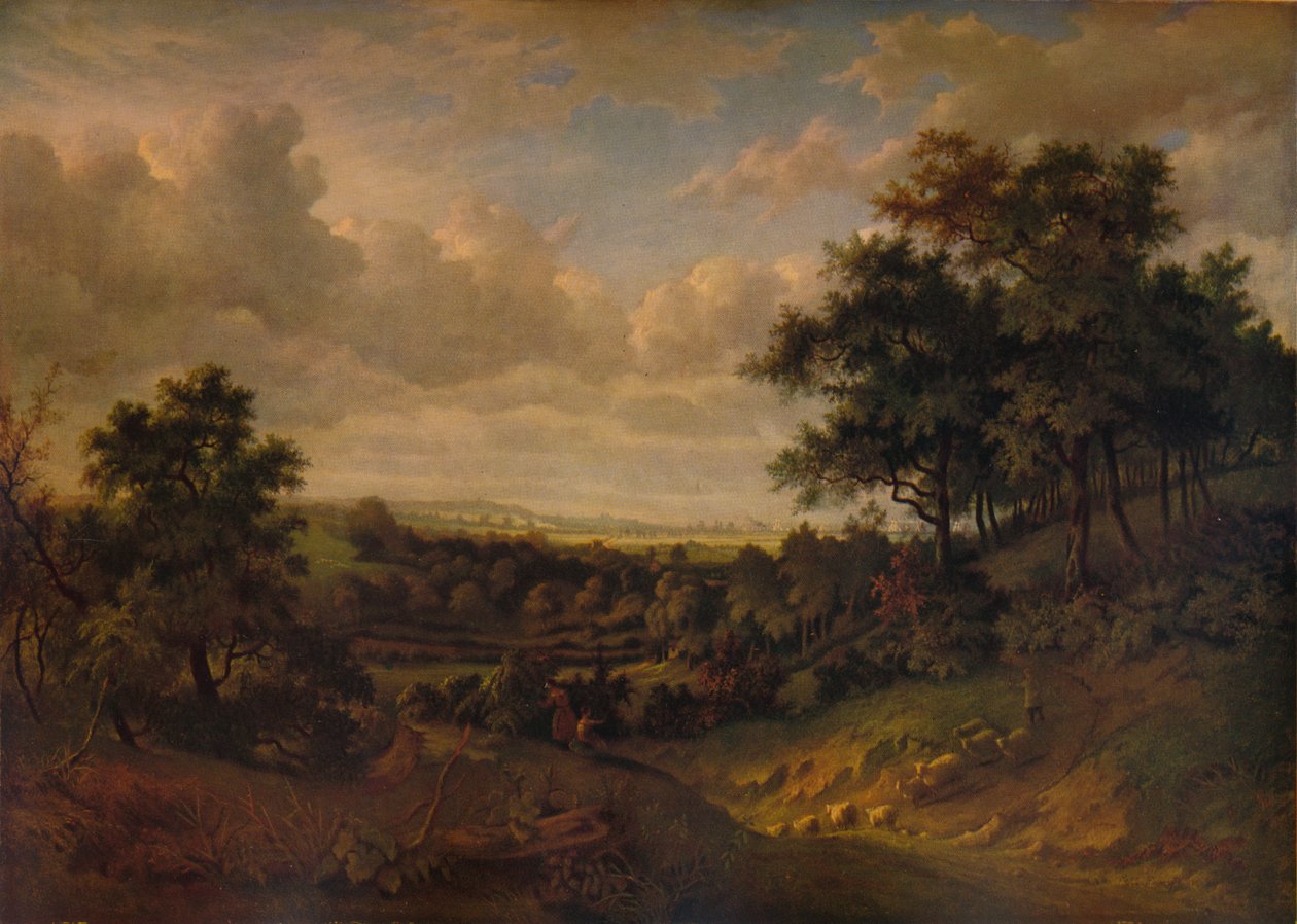 Una vista del Támesis: Greenwich en la distancia, 1820 de Patrick Nasmyth
