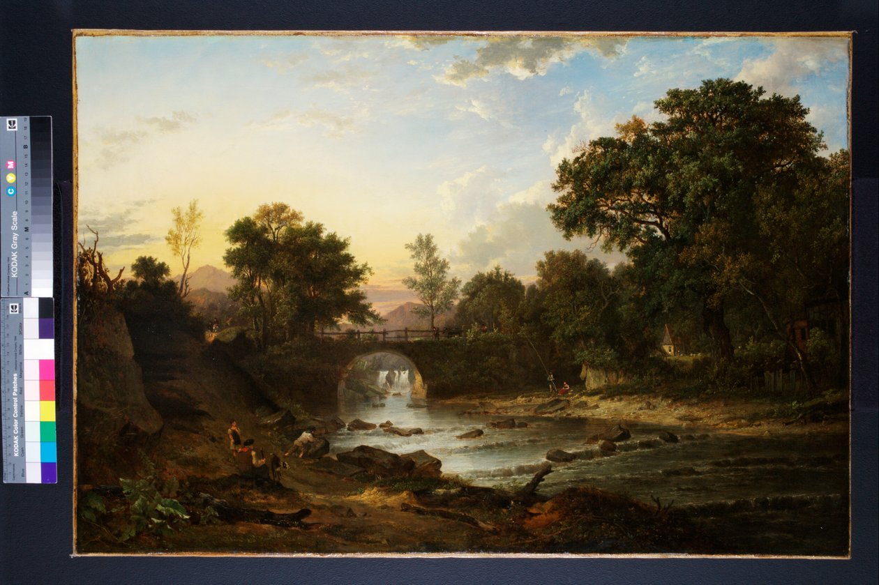 Vista del puente Douglas cerca de Inverary, Argyllshire, 1818 de Patrick Nasmyth