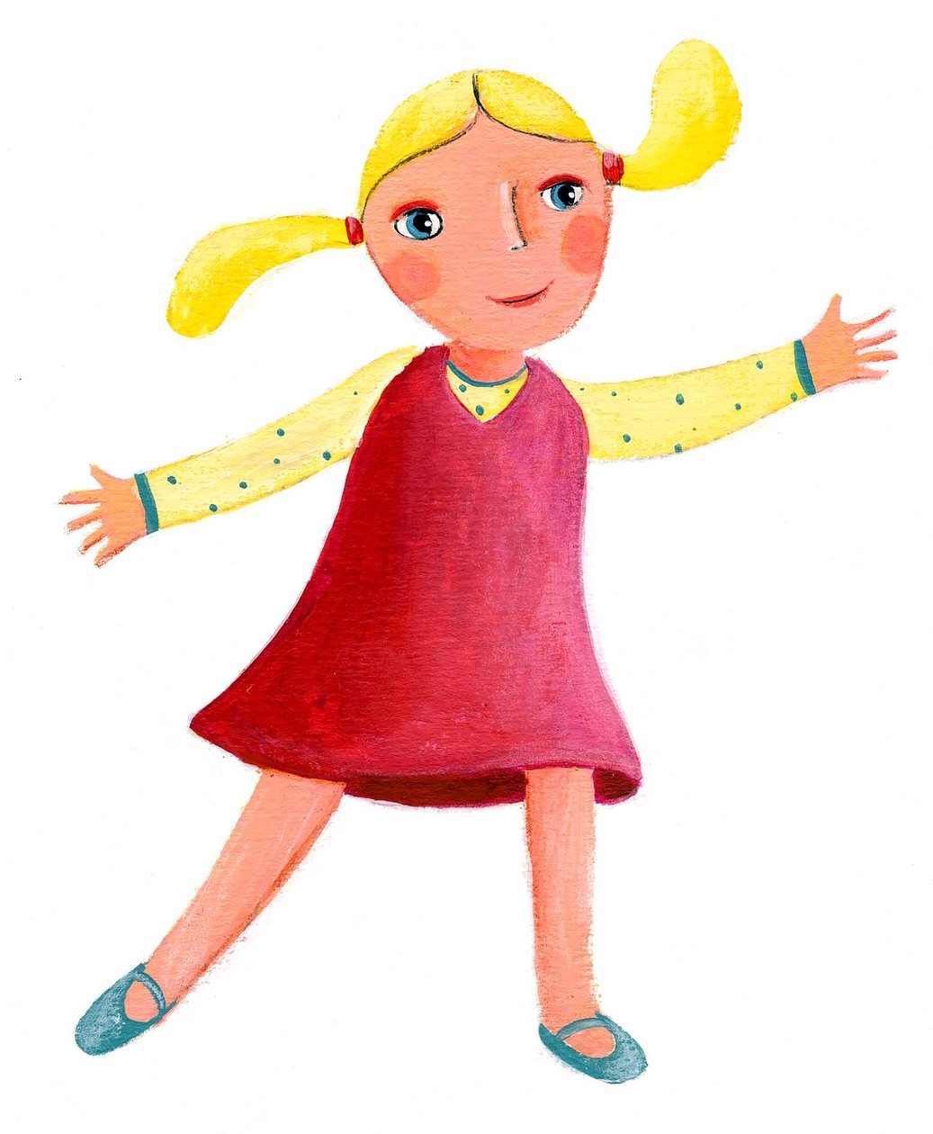 Ricitos de oro y osos arborícolas, 2021 (acrílico sobre papel) de Patrizia La Porta