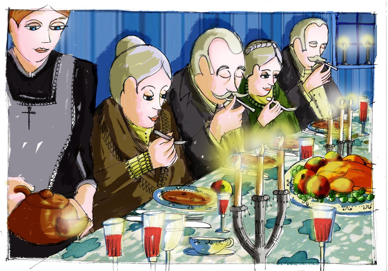 Ilustración para "El festín de Babette" de Karen Blixen (Babette