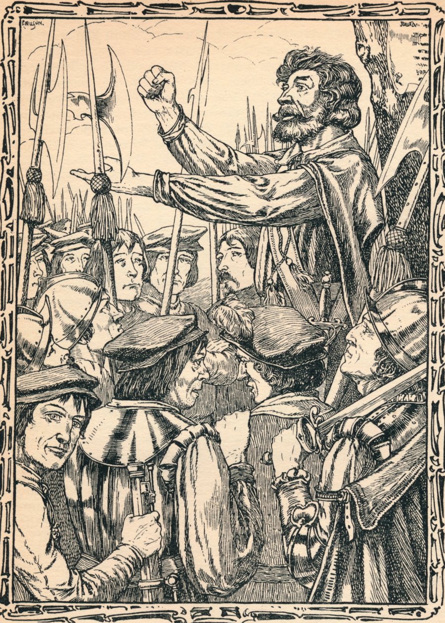 Ket The Tenner Dirigiéndose a Sus Seguidores, 1902 de Patten Wilson