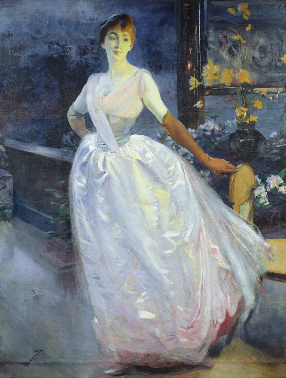 Retrato de la esposa del artista, Madame Roger Jourdain, c.1886 de Paul Albert Besnard