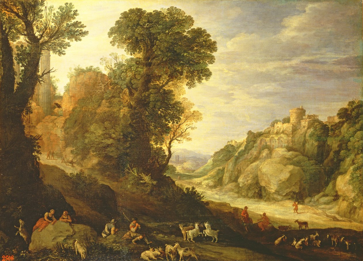 Un paisaje montañoso, 1626 de Paul Bril