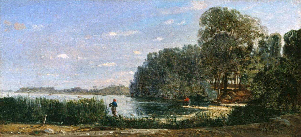 Las orillas del Sena en St.-Ouen, 1865 de Paul Camille Guigou