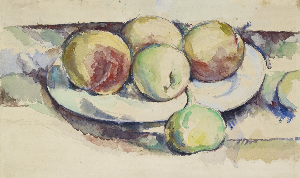 Naturaleza Muerta de Duraznos e Higos, siglo XIX de Paul Cézanne