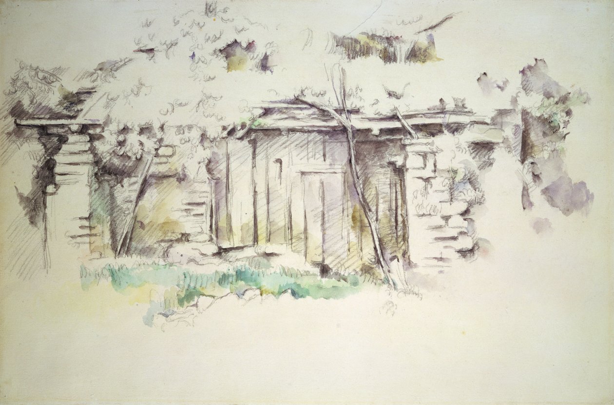 Un cobertizo, c.1880 de Paul Cézanne