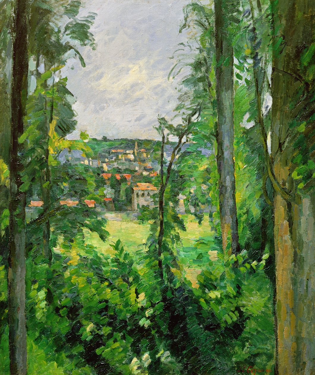 Auvers, vista de las afueras, c.1875-77 de Paul Cézanne