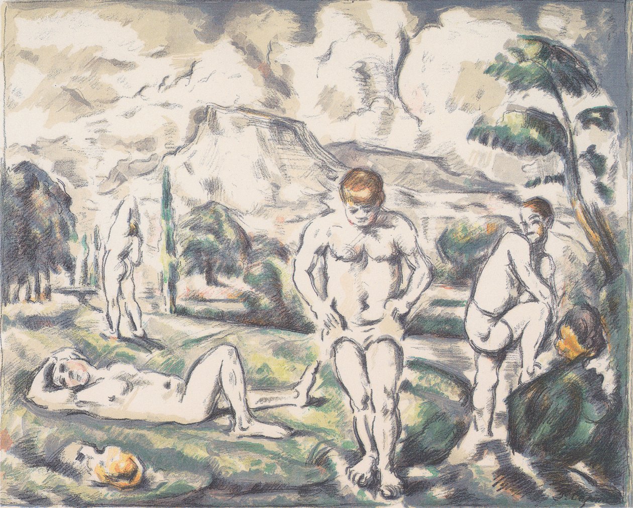 Bañistas de Paul Cézanne