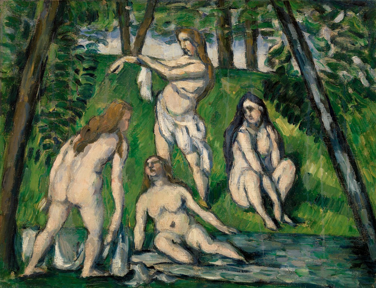 Cuatro Bañistas, 1876-77 de Paul Cézanne