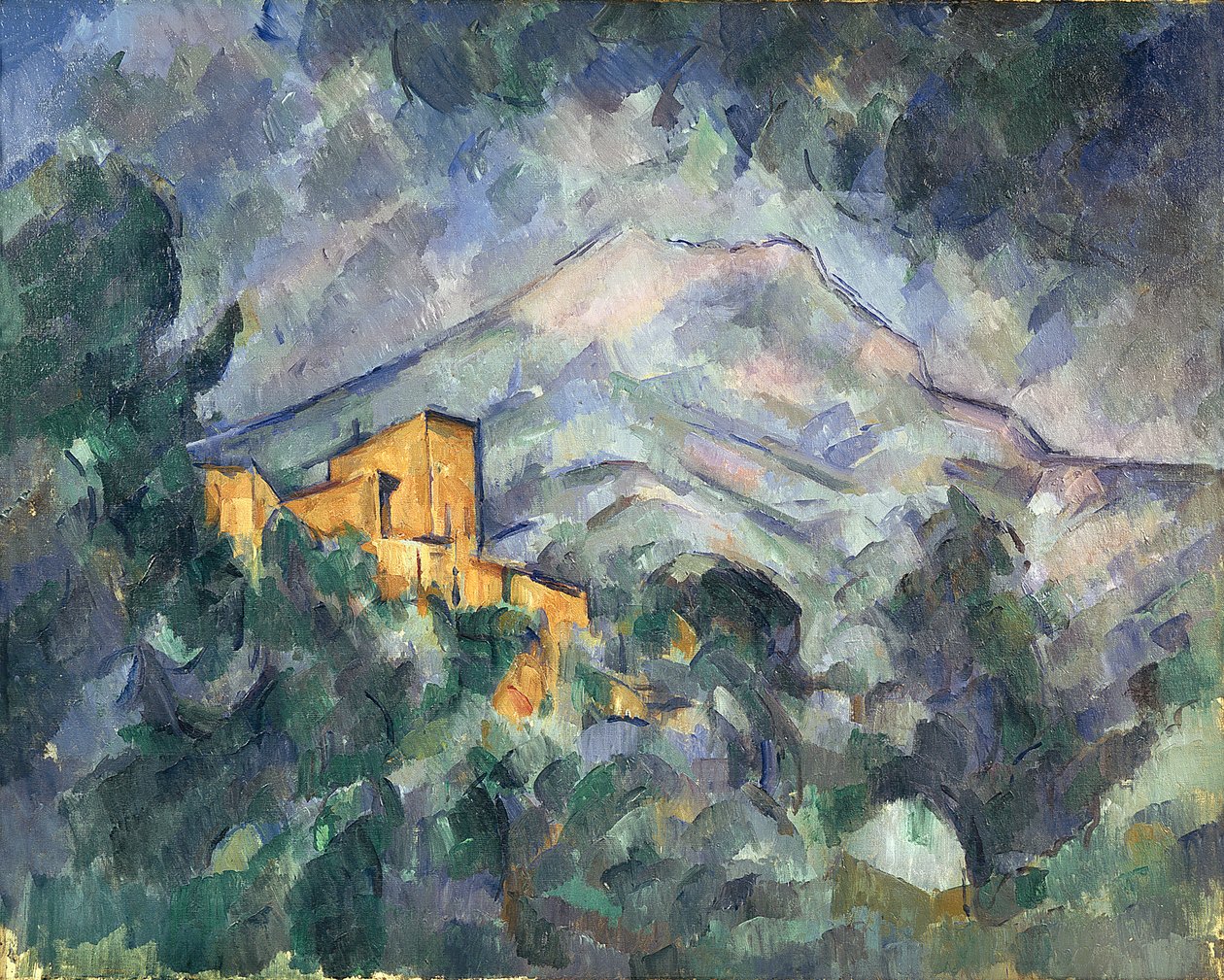 Montaña Sainte-Victoire y el Castillo Negro, 1904-06 de Paul Cézanne