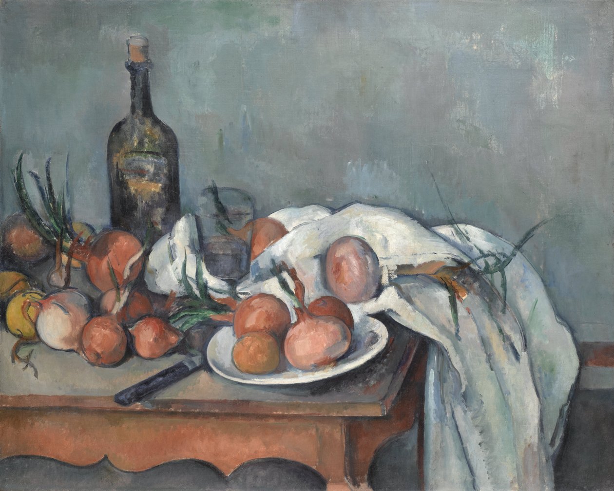 Naturaleza muerta con cebollas de Paul Cézanne