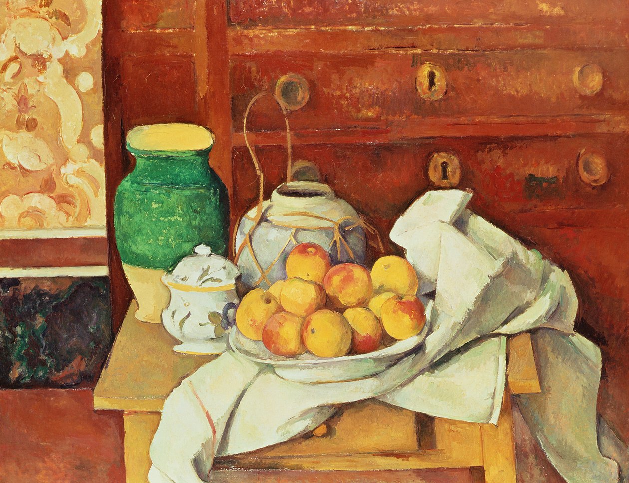 Naturaleza muerta con una cómoda, 1883-87 de Paul Cézanne