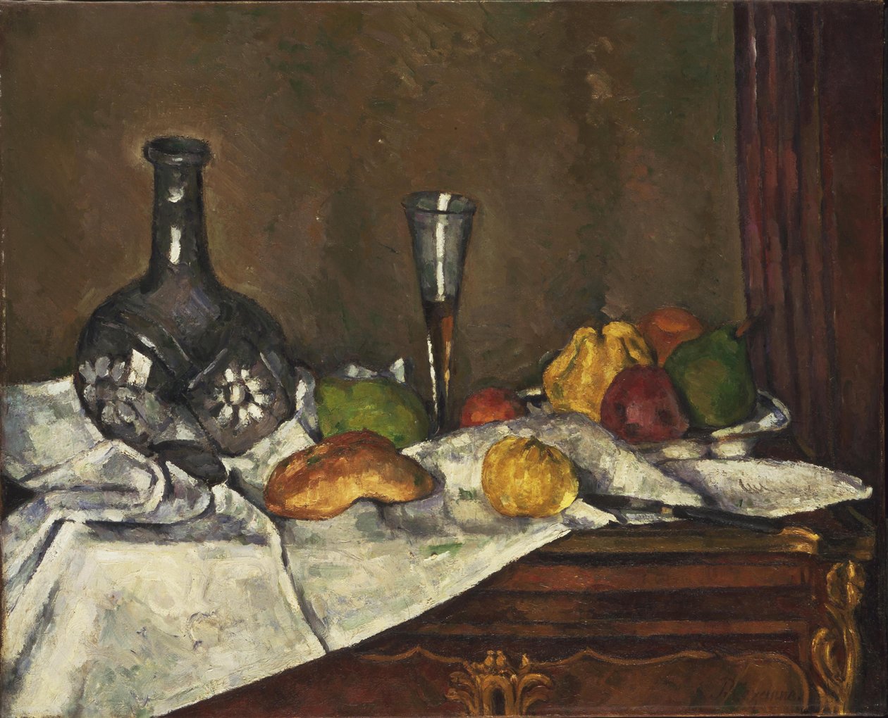 Naturaleza muerta con postre de Paul Cézanne