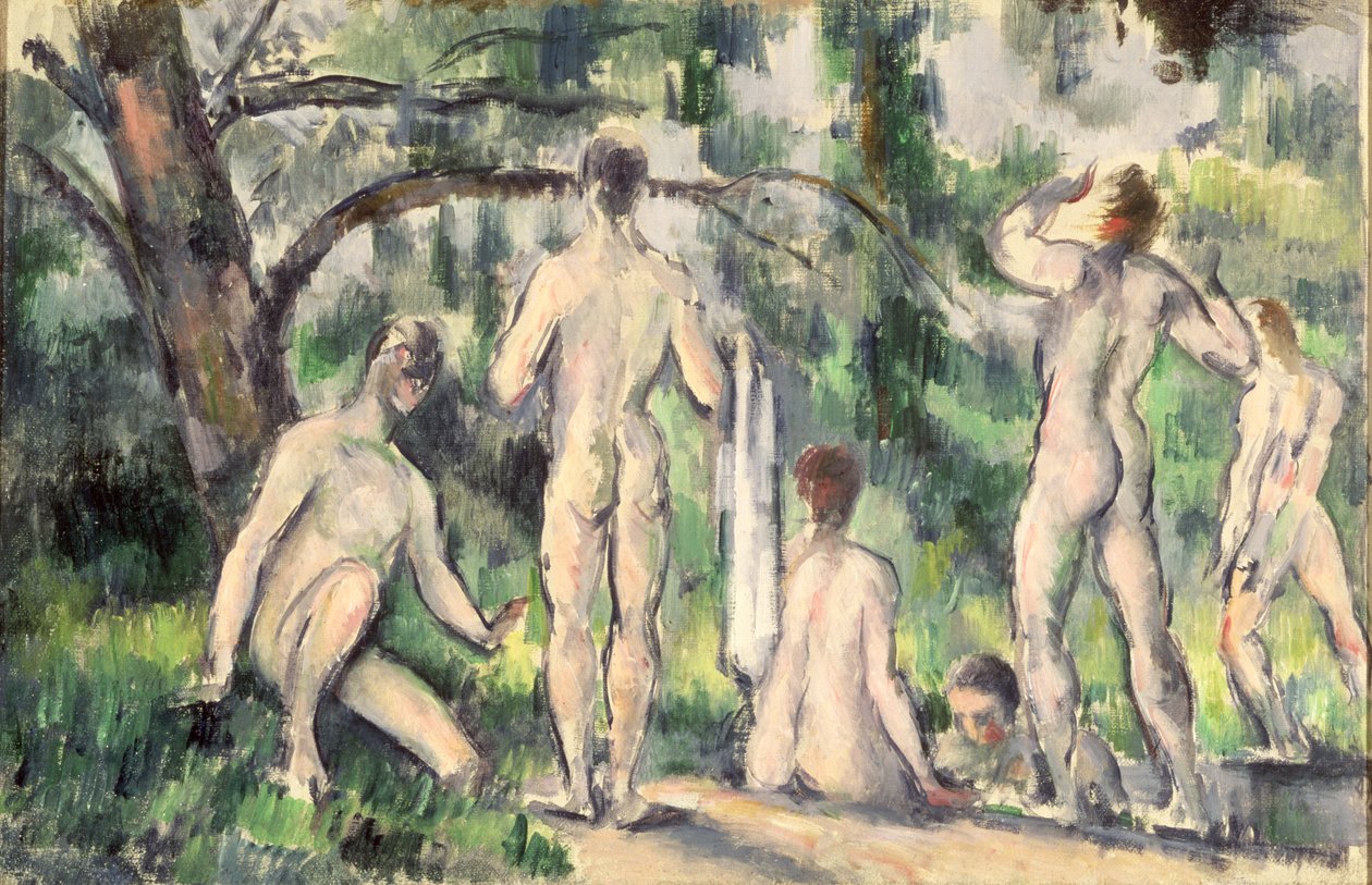 Estudio de bañistas, c.1895-98 de Paul Cézanne
