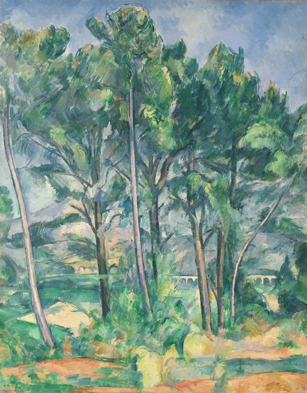 El Acueducto (Montagne Sainte-Victoire visto a través de los árboles), c.1885-87 de Paul Cézanne