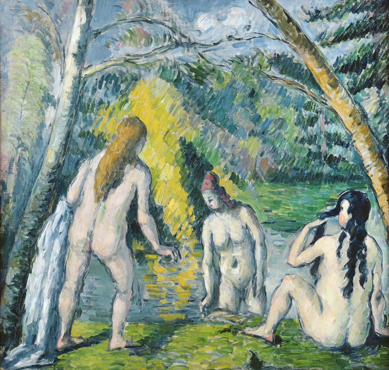 Las tres bañistas de Paul Cézanne