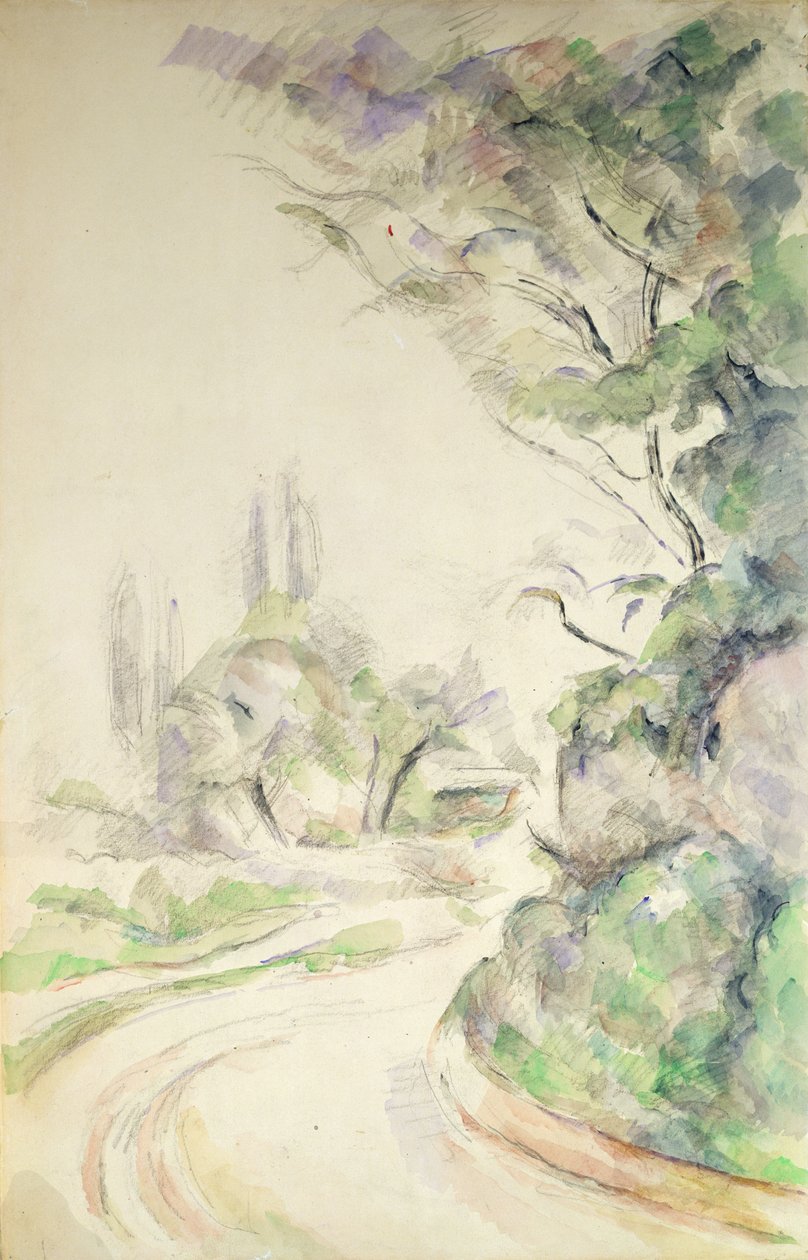 El camino sinuoso, c.1900-06 de Paul Cézanne
