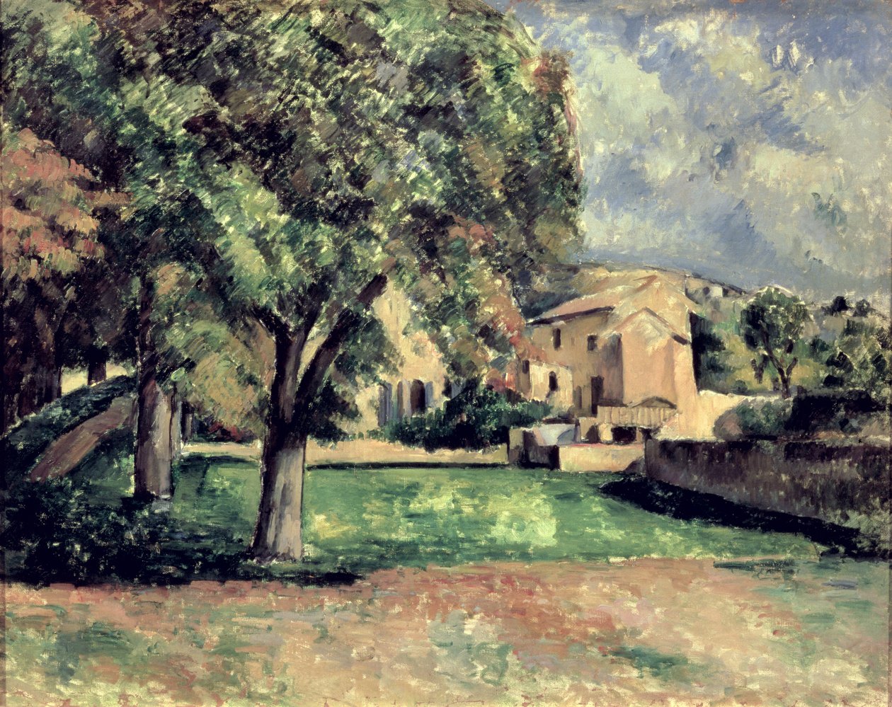 Árboles en un parque, Jas de Bouffan, 1885-87 de Paul Cézanne