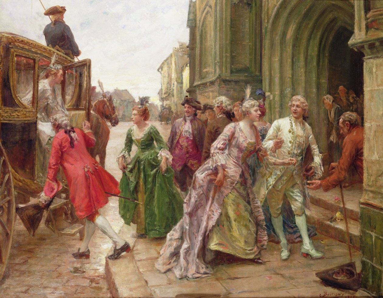 Llegada para la boda de Paul Émile Boutigny
