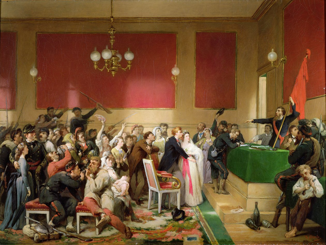 Una boda bajo la Comuna de París de 1871 de Paul Felix Guerie
