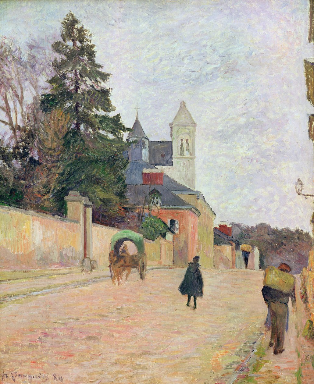 Un camino de pueblo, 1884 de Paul Gauguin