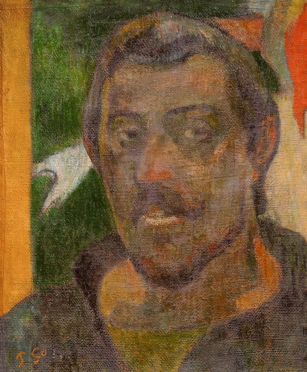 Autorretrato con Ondina de Paul Gauguin