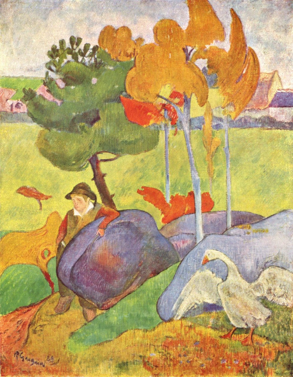Pastor de gansos bretón de Paul Gauguin