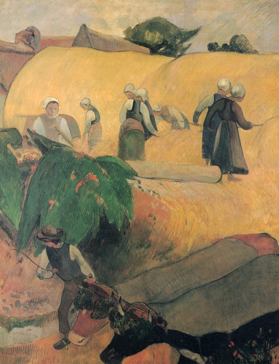 Cosecha en Bretaña de Paul Gauguin