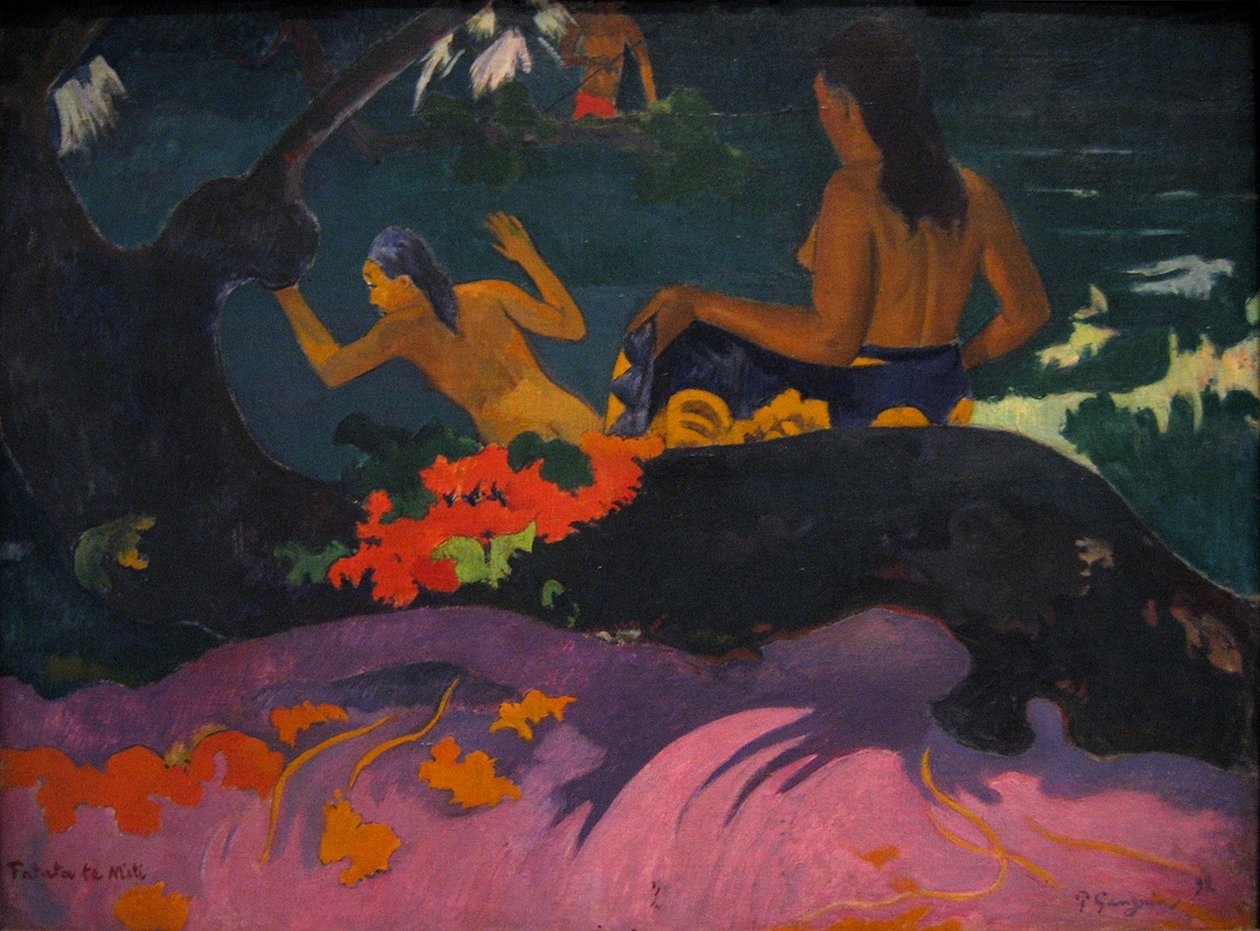 Fatata te Miti (Junto al mar) de Paul Gauguin