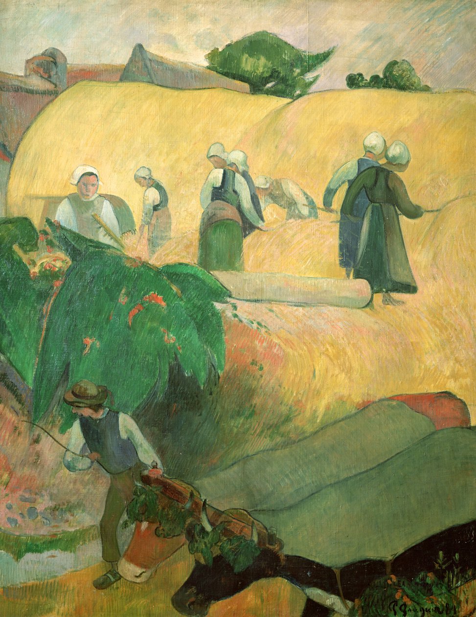 Haciendo Heno, 1889 de Paul Gauguin