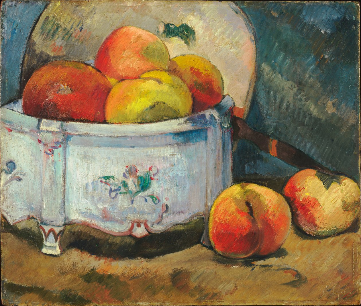 Naturaleza muerta con duraznos de Paul Gauguin