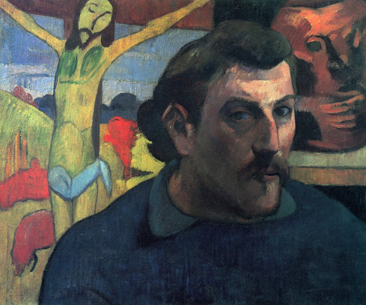 Retrato del artista con el Cristo amarillo de Paul Gauguin