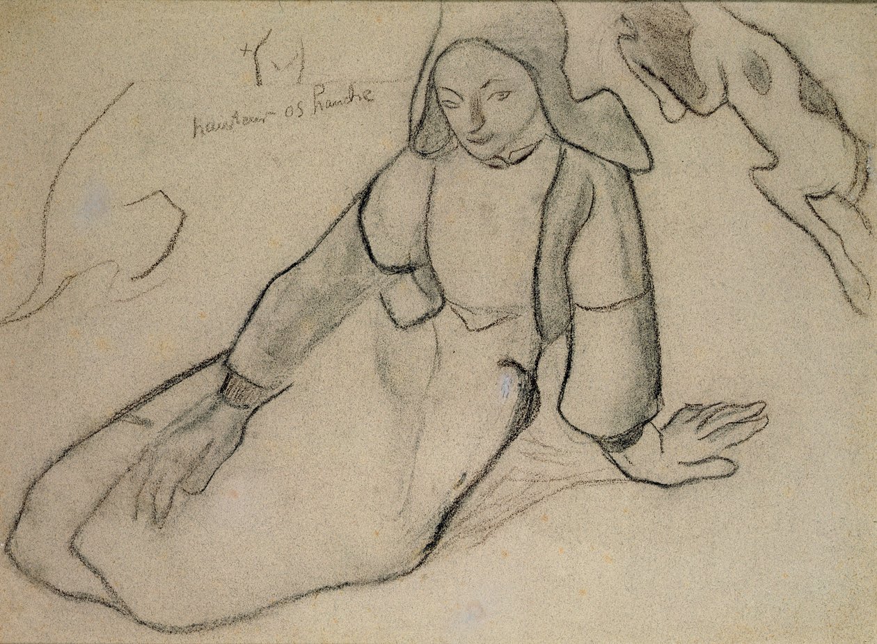 Mujer bretona sentada, 1888 de Paul Gauguin