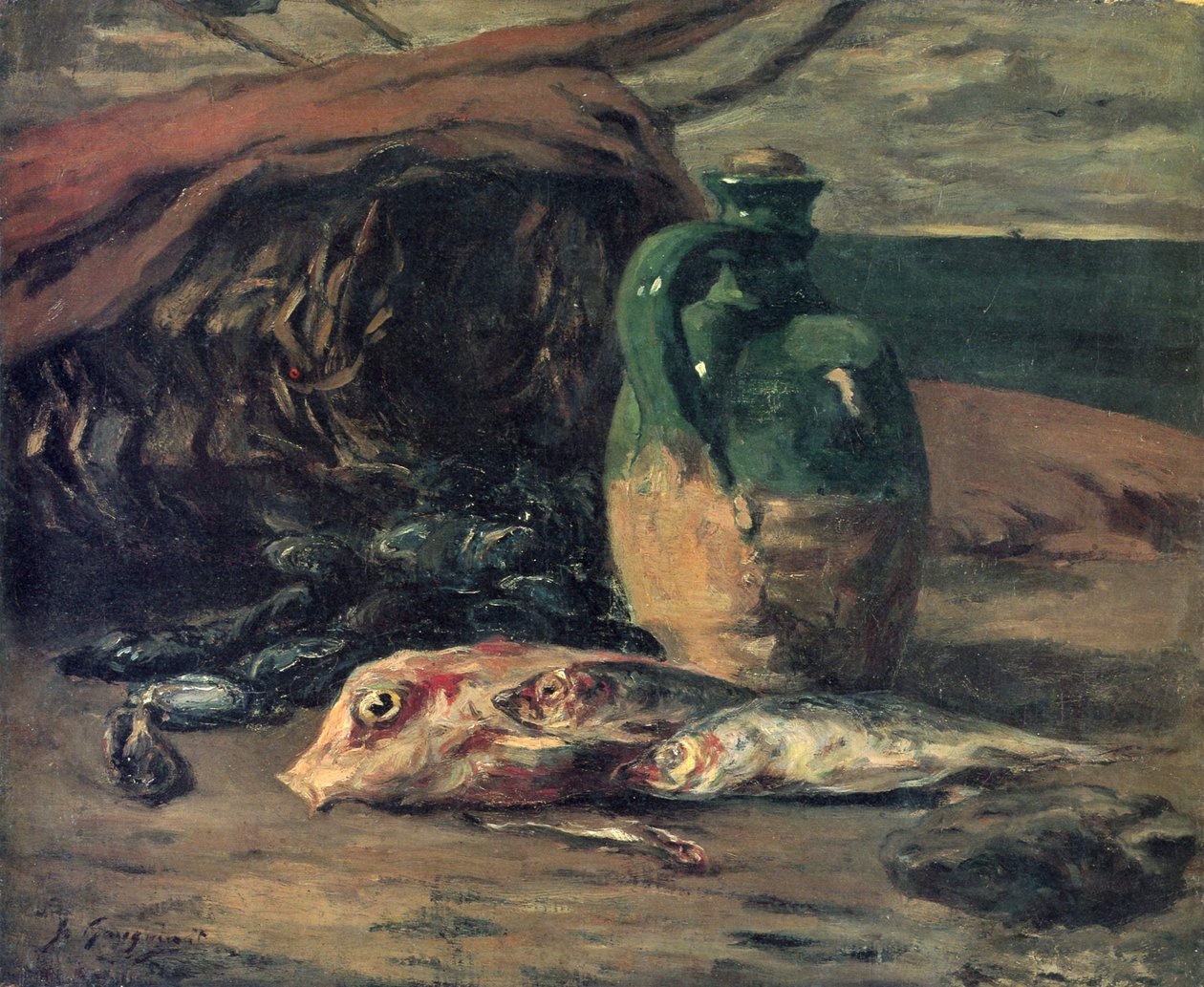 Naturaleza muerta con peces de Paul Gauguin
