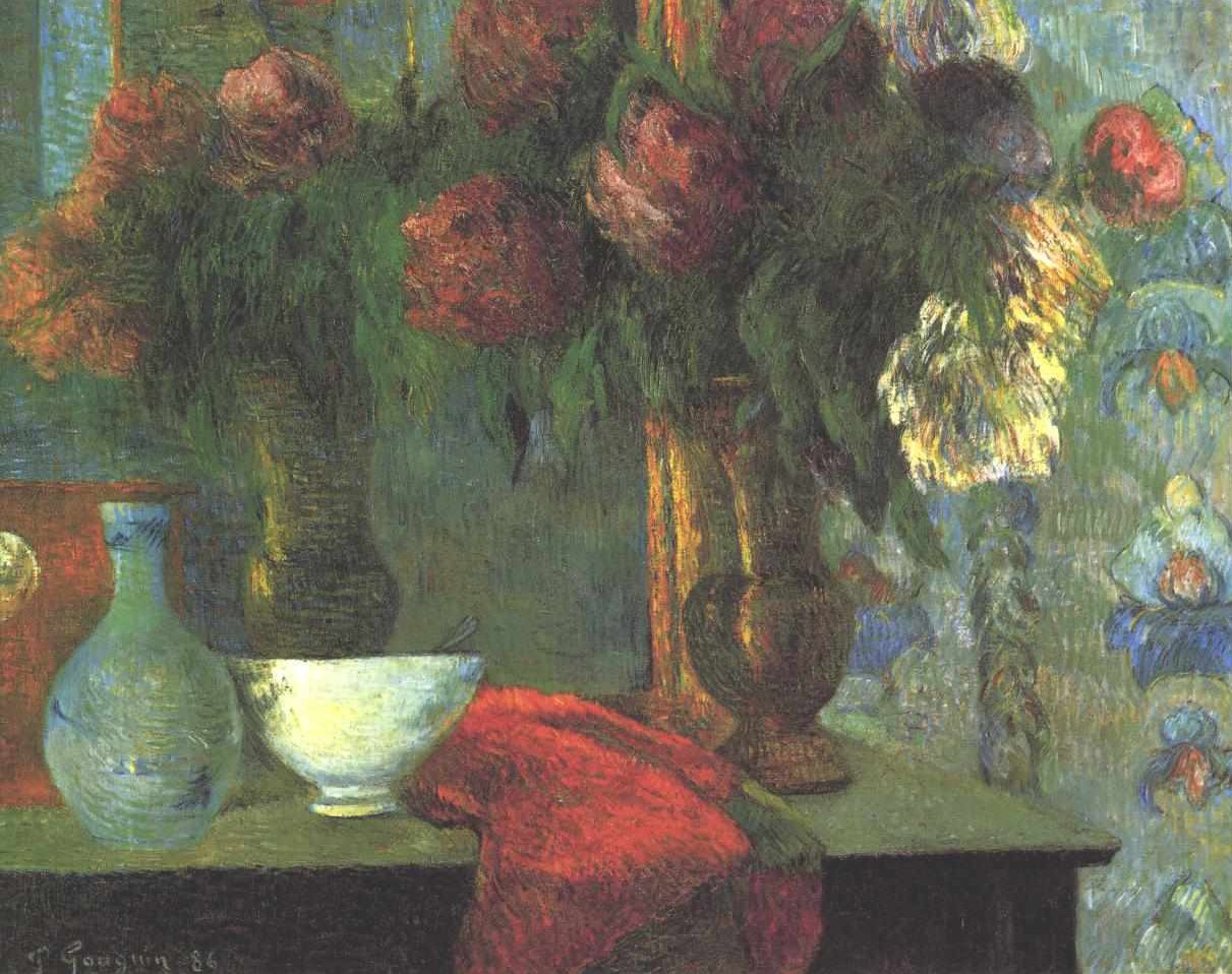 Naturaleza muerta con cuenco blanco de Paul Gauguin