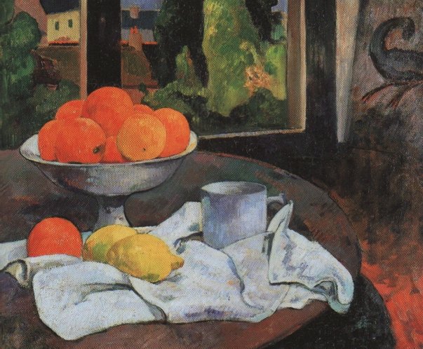Naturaleza muerta con frutero y limones de Paul Gauguin