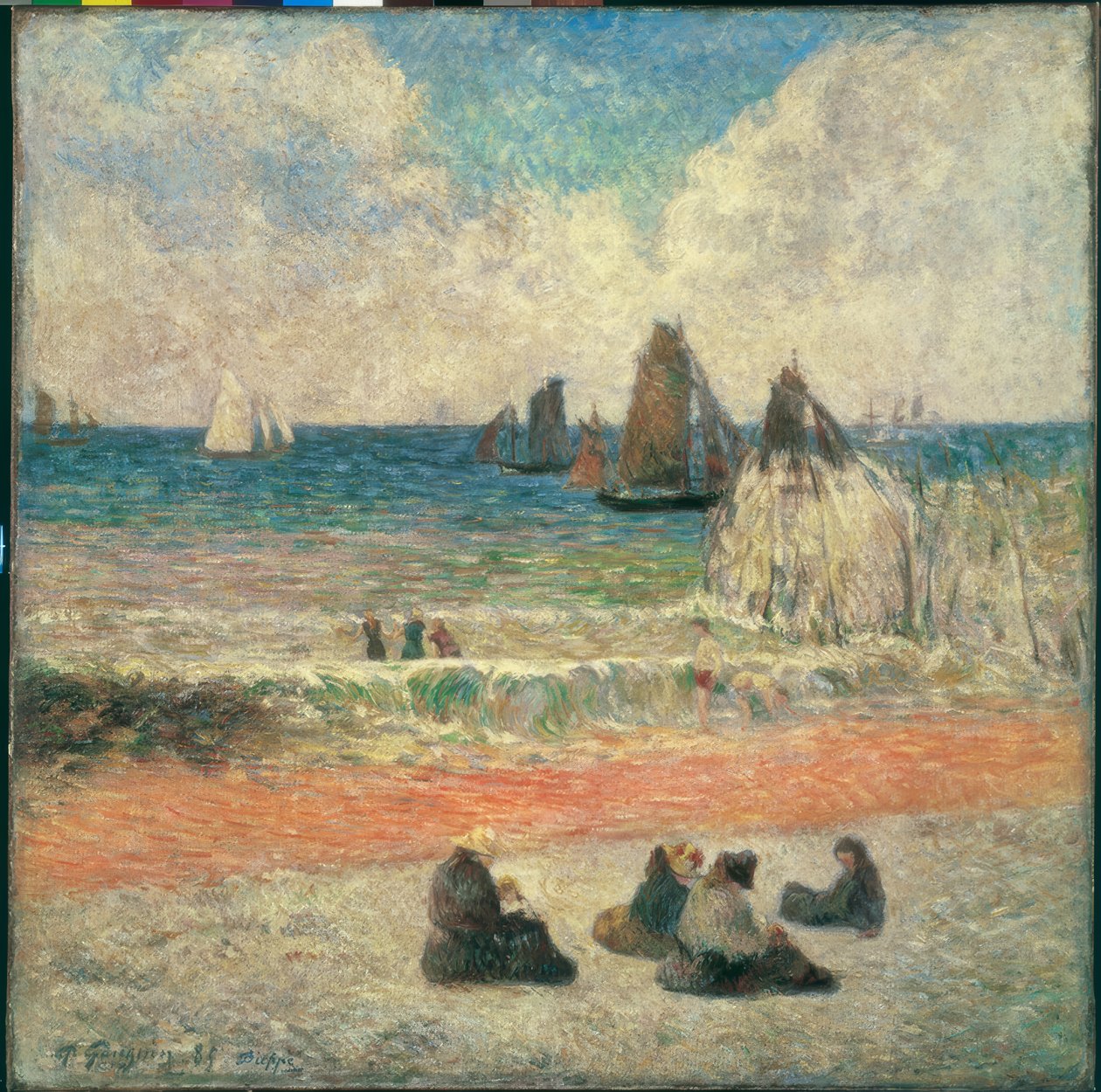 Playa en Dieppe de Paul Gauguin