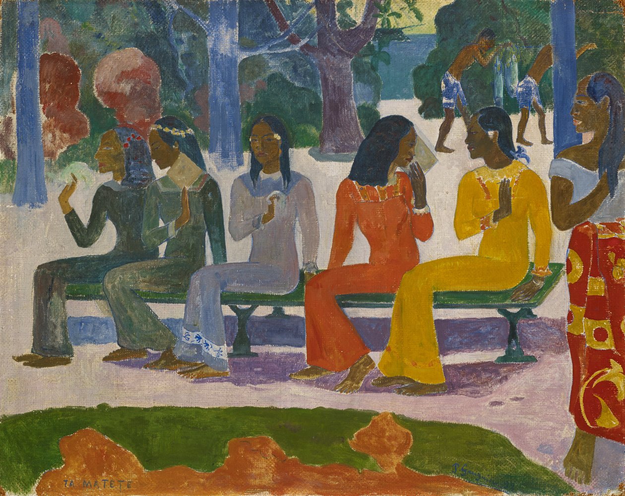 Ta Matete (No iremos al mercado hoy) 1892 de Paul Gauguin