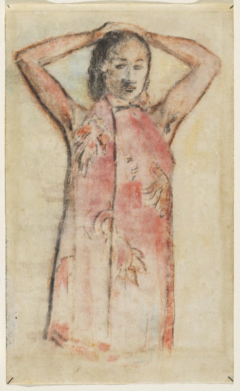 Chica de Tahití en Pareu Rosa, 1894 de Paul Gauguin