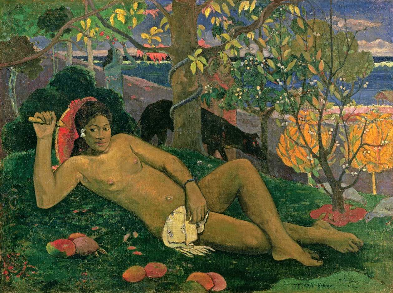 Te Arii Vahine (La esposa del rey), 1896 de Paul Gauguin