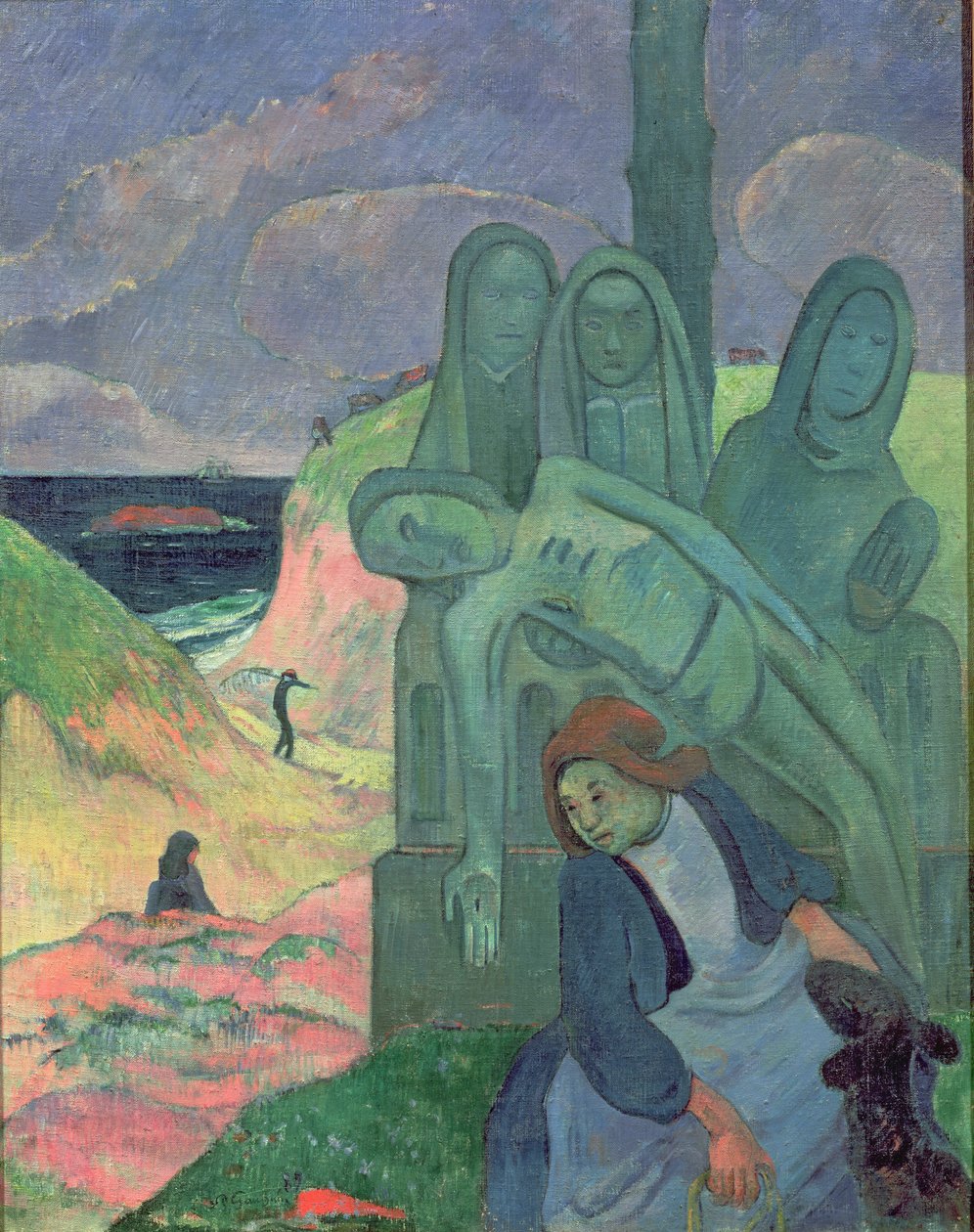 El Cristo Verde (Calvario Bretón) 1889 de Paul Gauguin