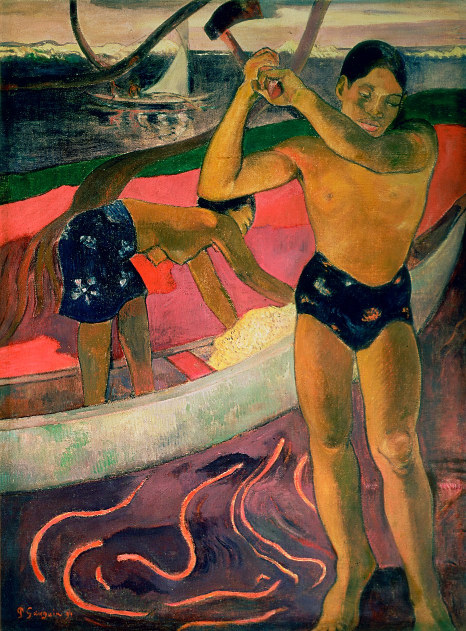 El hombre con un hacha, 1891 de Paul Gauguin