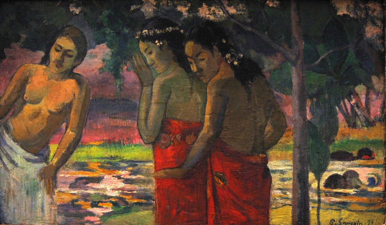 Tres mujeres tahitianas de Paul Gauguin