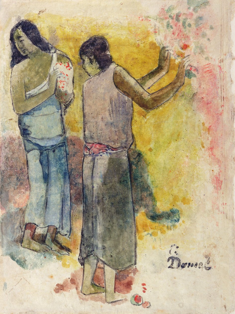 Dos figuras, estudio para 