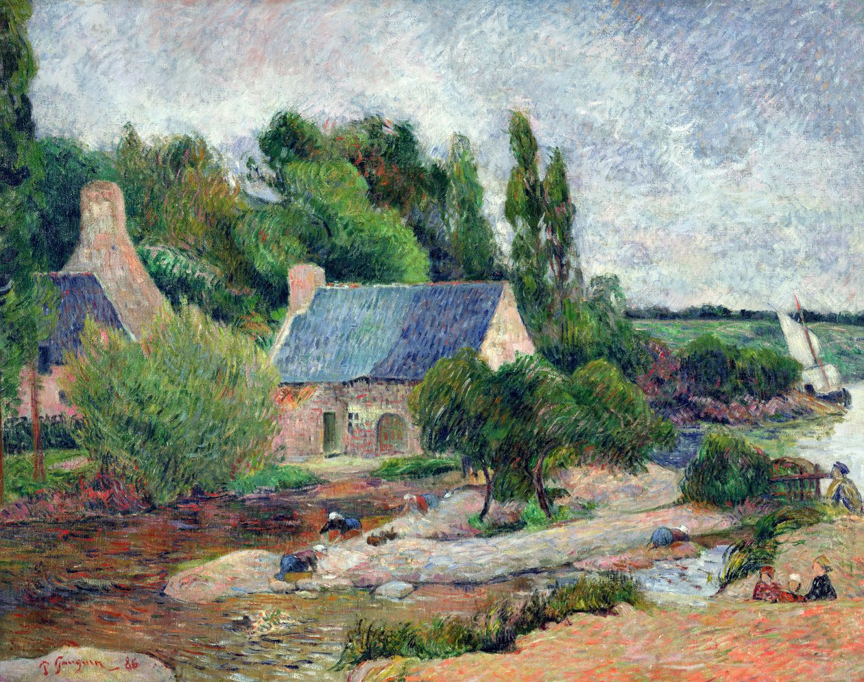 Lavanderas en Pont-Aven, 1886 de Paul Gauguin